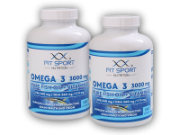 2x Omega 3 3000mg Pure Fish Oil + Vitamin E 150 softgels - Rybí olej