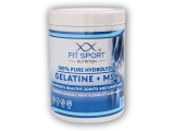 100% Pure Hydrolyzed Gelatine + MSM 500 kapslí - Želatina + MSM