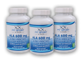 3x ALA 600mg Alpha Lipoic Acid + Vitamin B1,B5,B6 120 vege caps - Kyselina Alfa Lipoová