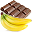 příchut čokoláda banán